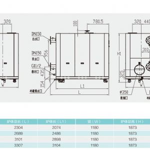 全預混超低氮鑄鋁鍋爐1400/2100/2500/2800
